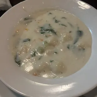 The chicken and gnocchi soup is really the all-star of their soup selection.