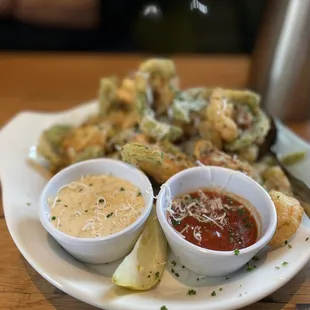 Shrimp Fritto Misto with Parmesan cheese