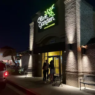 Outside