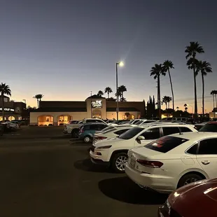 cars parked in a parking lot