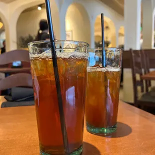 Peach iced tea &amp; mango iced tea!