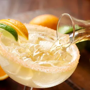 Italian Margarita made with Jose Cuervo Especial Silver tequila, triple sec and amaretto.