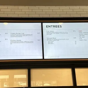 Additional food menu