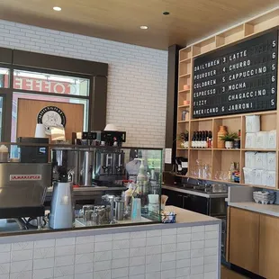 the interior of the restaurant