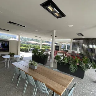 Open outdoor seating for groups