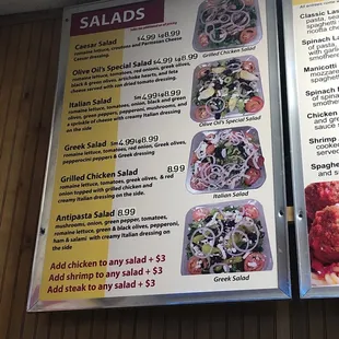 menu and prices