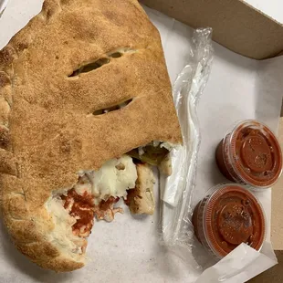 Giant calzone, so good / yummy