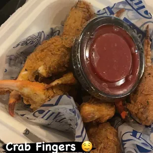 Louisiana Crab Fingers with House Cocktail Sauce