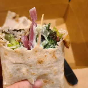Toothpick found inside a gyro wrap