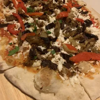 Lamb Sausage Flatbread.