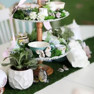 a three tiered cake stand