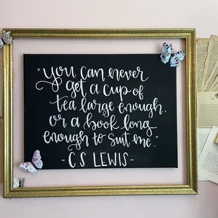Cute wall hanging with a quote by c s Lewis
