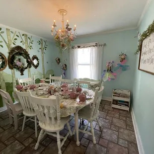 Inside one of the tea rooms