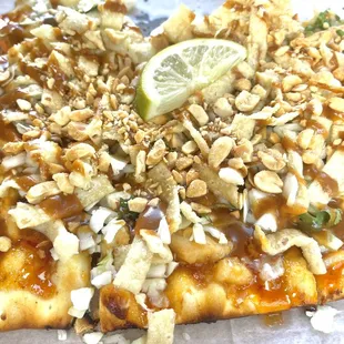 Thai Pizza is stacked!