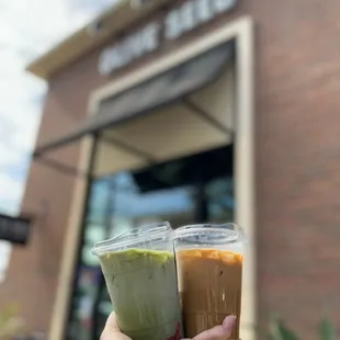 Strawberry Matcha Latte $ 5.25 &amp; Ice Hazelnut Latte $ 5 2.08.25