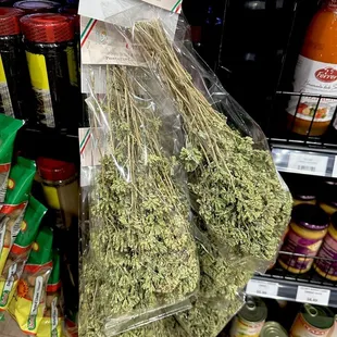 Bottled gazpacho and beautiful oregano