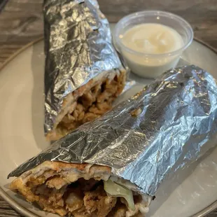 Chicken shawarma wrap