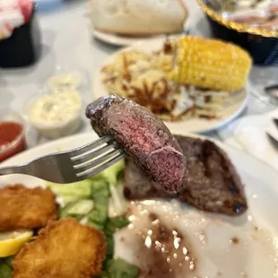 perfectly medium steak