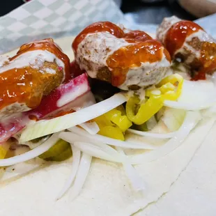 Our fresh falafel wrap