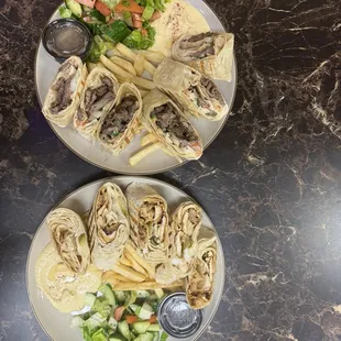 Beef Shawarma and Chicken Shawarma