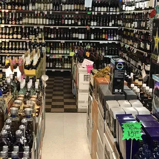 a wide selection of liquors