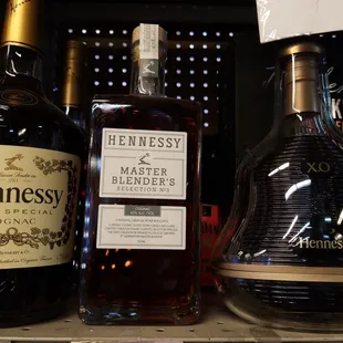 a variety of bottles