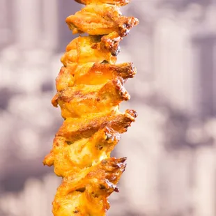 a skewer of food