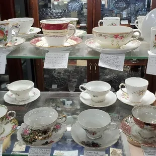 Vintage Cups and Saucers.  Made  by various manufacturers