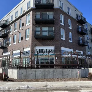 the exterior of the building