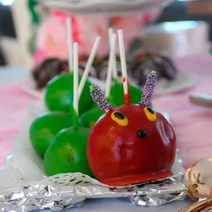Beautiful and huge cake pops. Stick was just on the wrong end but this turned out beautiful as well!