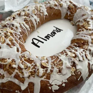 It made it home to VA on the plane. Almond Kringle