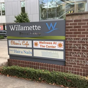 Sign as you drive into the parking lot.