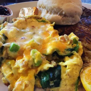 Spinach Bacon Omelet