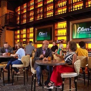 people sitting at tables