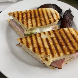Anson cubano sandwich with plantains