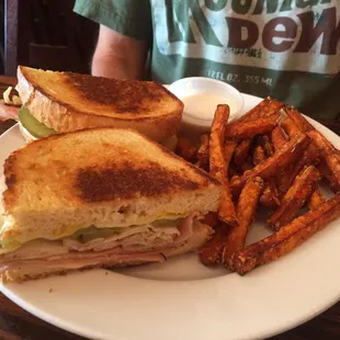 Cubano with sweet potato fries