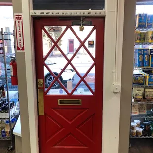 Cute red door