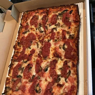 Large mushrooms sauce on top and bottom