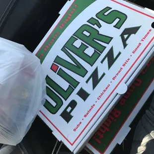 2 large pizzas, 1 square 1 round, large antipasto salad all for $23.93 after my coupon. DEAL!