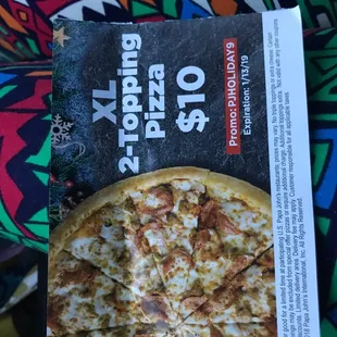 Using a competitors coupon from Papa Johns to get a XL square at Olivers for only $10!