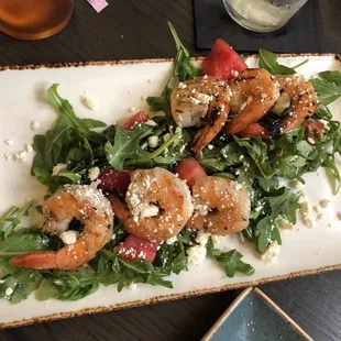 Watermelon Shrimp Salad