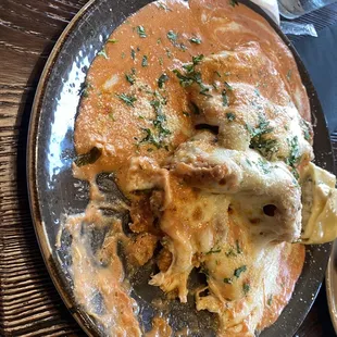 Chicken parm with vodka sauce