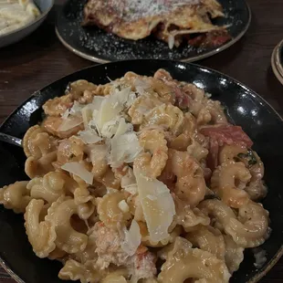 Veal Parmesan, and seafood pasta