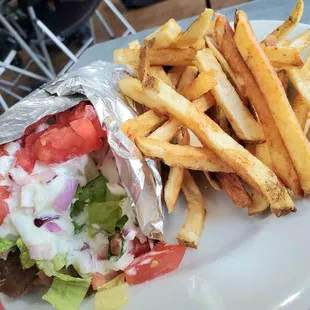 Gyro with fries