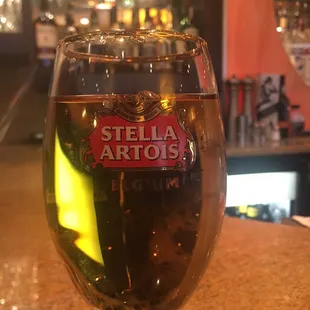 Cider at the bar