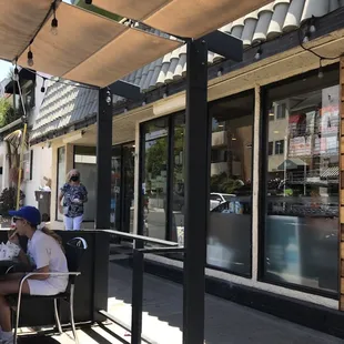 Comfortable outside eating