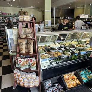 a display of food