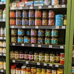 a variety of olives