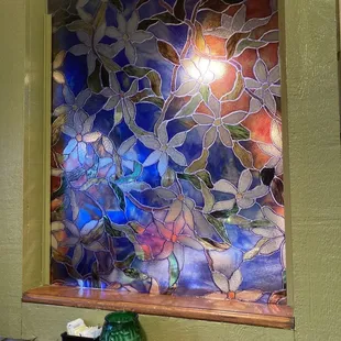a stained glass window