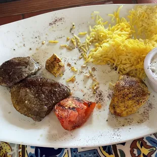 Some of the beef and chicken kabobs. Sorry, we were so hungry we dug In before I could take a better photo!